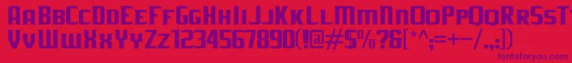 JLogRebellionSerifSmallCaps Font – Purple Fonts on Red Background