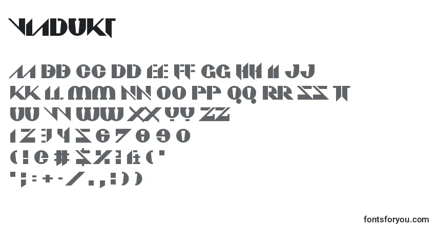 A fonte Viadukt – alfabeto, números, caracteres especiais