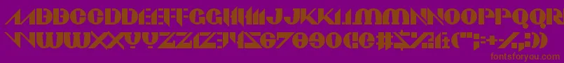 Viadukt Font – Brown Fonts on Purple Background