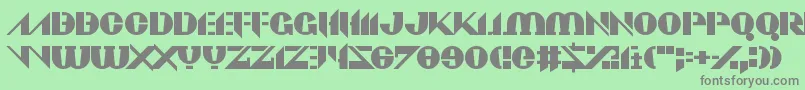 Viadukt Font – Gray Fonts on Green Background