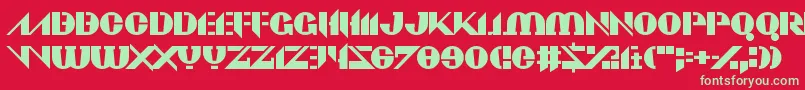 Viadukt Font – Green Fonts on Red Background