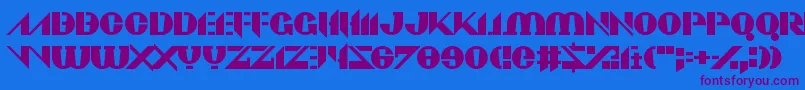 Viadukt Font – Purple Fonts on Blue Background