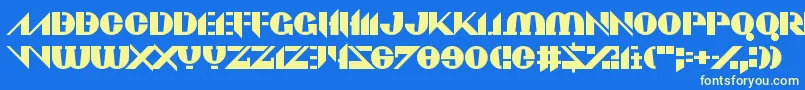 Viadukt Font – Yellow Fonts on Blue Background