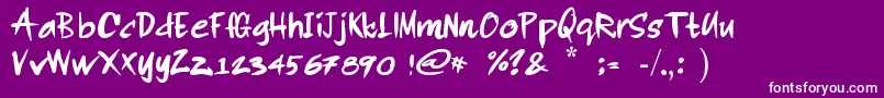 RodiDeAsis Font – White Fonts on Purple Background
