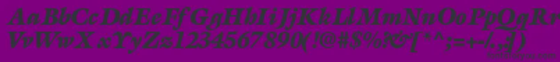 Шрифт AcanthusblacksskBolditalic – чёрные шрифты на фиолетовом фоне