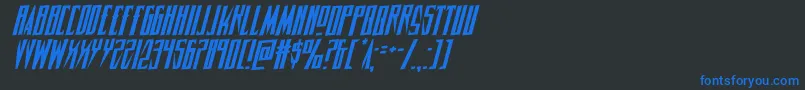 Шрифт Timberwolfrotal2 – синие шрифты на чёрном фоне