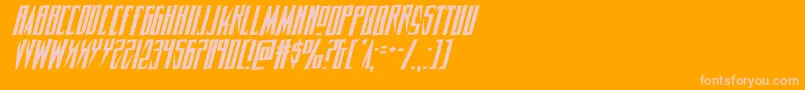 Timberwolfrotal2-Schriftart – Rosa Schriften auf orangefarbenem Hintergrund