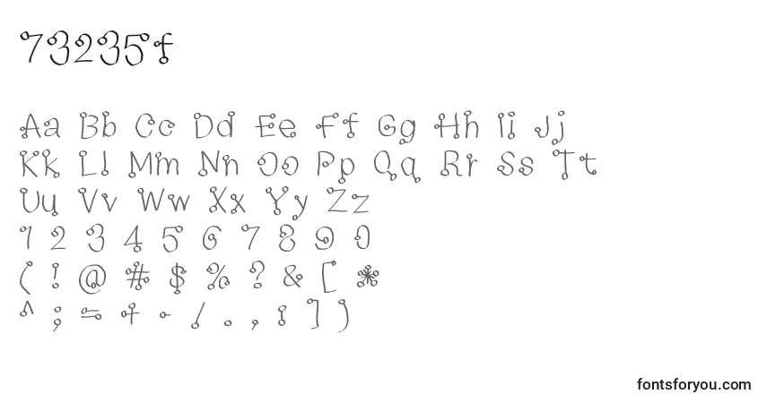 73235f-fontti – aakkoset, numerot, erikoismerkit