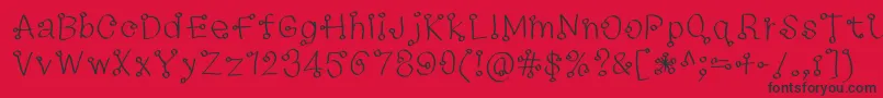 Шрифт 73235f – чёрные шрифты на красном фоне