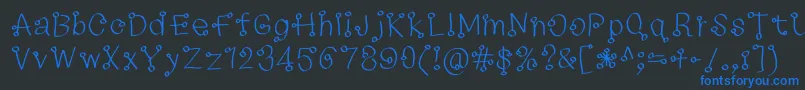 73235f Font – Blue Fonts on Black Background