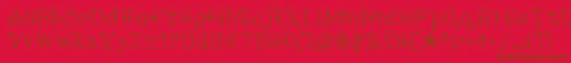 73235f Font – Brown Fonts on Red Background