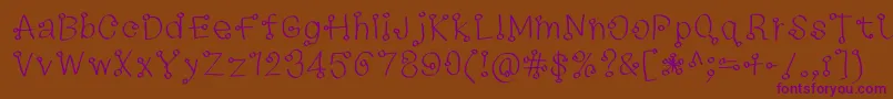 73235f Font – Purple Fonts on Brown Background