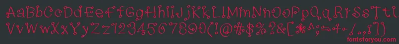 73235f Font – Red Fonts on Black Background
