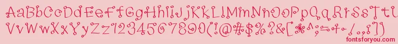 73235f Font – Red Fonts on Pink Background