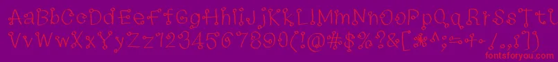 73235f Font – Red Fonts on Purple Background