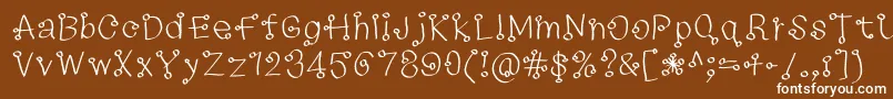 73235f Font – White Fonts on Brown Background
