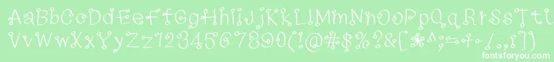 73235f Font – White Fonts on Green Background