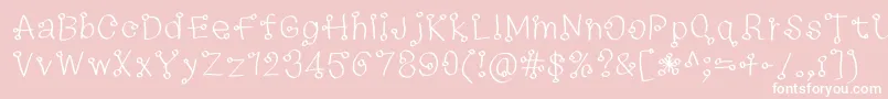 73235f Font – White Fonts on Pink Background