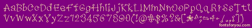 73235f Font – Yellow Fonts on Purple Background