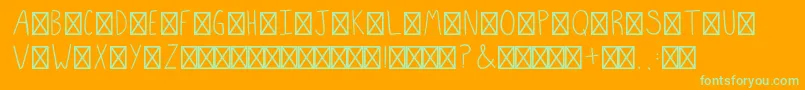 YetiThevampRegular Font – Green Fonts on Orange Background