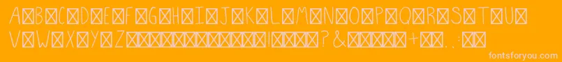 YetiThevampRegular-fontti – vaaleanpunaiset fontit oranssilla taustalla