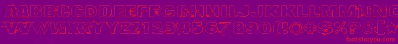 Drop Font – Red Fonts on Purple Background