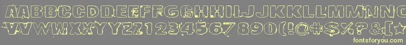 Drop Font – Yellow Fonts on Gray Background
