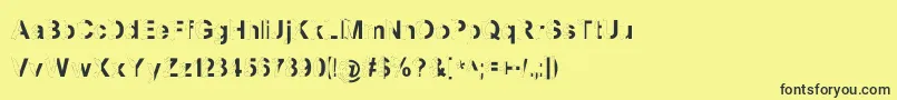 MashySchizoid Font – Black Fonts on Yellow Background