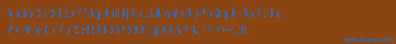 Шрифт MashySchizoid – синие шрифты на коричневом фоне