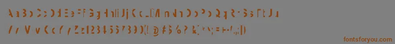 MashySchizoid Font – Brown Fonts on Gray Background