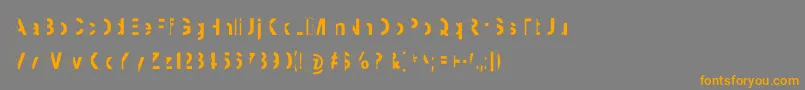 MashySchizoid Font – Orange Fonts on Gray Background