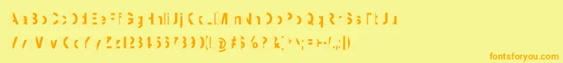 MashySchizoid Font – Orange Fonts on Yellow Background