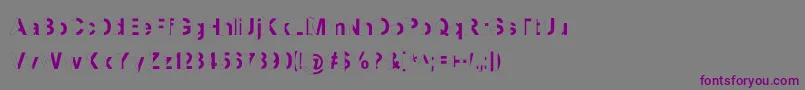 MashySchizoid Font – Purple Fonts on Gray Background