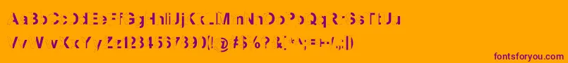 フォントMashySchizoid – オレンジの背景に紫のフォント