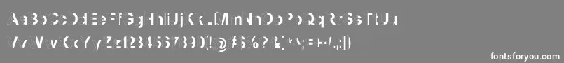 MashySchizoid Font – White Fonts on Gray Background