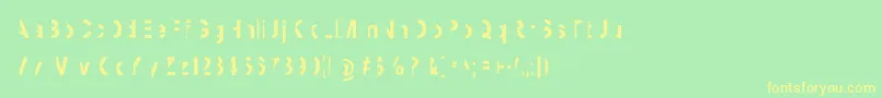 MashySchizoid Font – Yellow Fonts on Green Background