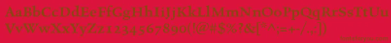 CelestiaantiquastdSemiboldフォントについての詳細 フォントCelestiaantiquastdSemibold – 赤い背景に茶色の文字