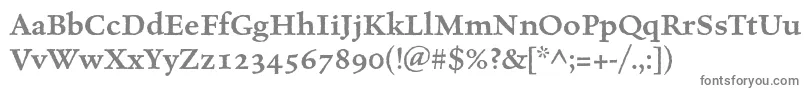 CelestiaantiquastdSemibold-fontti – harmaat kirjasimet valkoisella taustalla