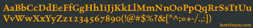 CelestiaantiquastdSemibold Font – Orange Fonts on Black Background