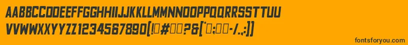 FyodorBoldcondensedoblique Font – Black Fonts on Orange Background