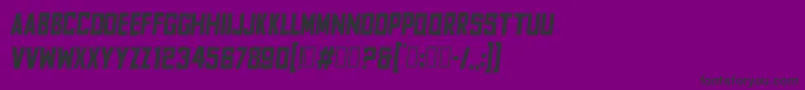 FyodorBoldcondensedoblique Font – Black Fonts on Purple Background