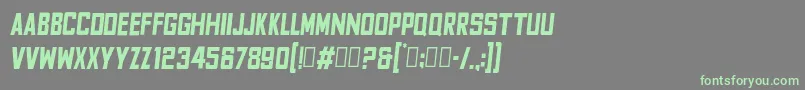 FyodorBoldcondensedoblique Font – Green Fonts on Gray Background