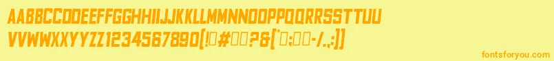 FyodorBoldcondensedoblique Font – Orange Fonts on Yellow Background