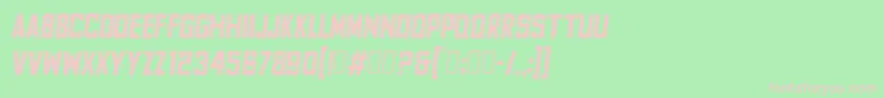 FyodorBoldcondensedoblique Font – Pink Fonts on Green Background