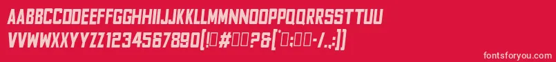 FyodorBoldcondensedoblique Font – Pink Fonts on Red Background