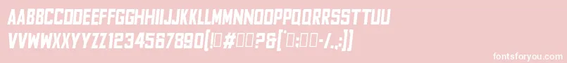 FyodorBoldcondensedoblique Font – White Fonts on Pink Background