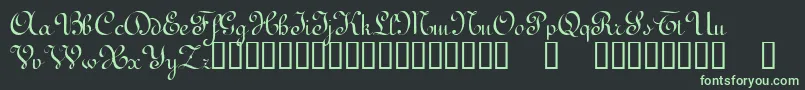 TerpsichoreTM Font – Green Fonts on Black Background