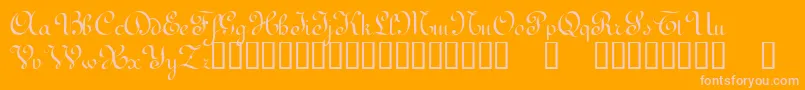 TerpsichoreTM Font – Pink Fonts on Orange Background