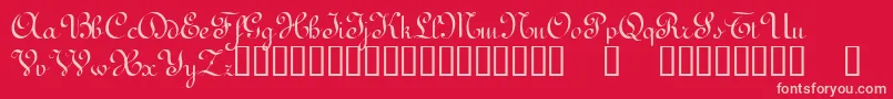 TerpsichoreTM Font – Pink Fonts on Red Background