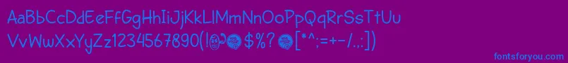 DhfSemangat2012Demo Font – Blue Fonts on Purple Background